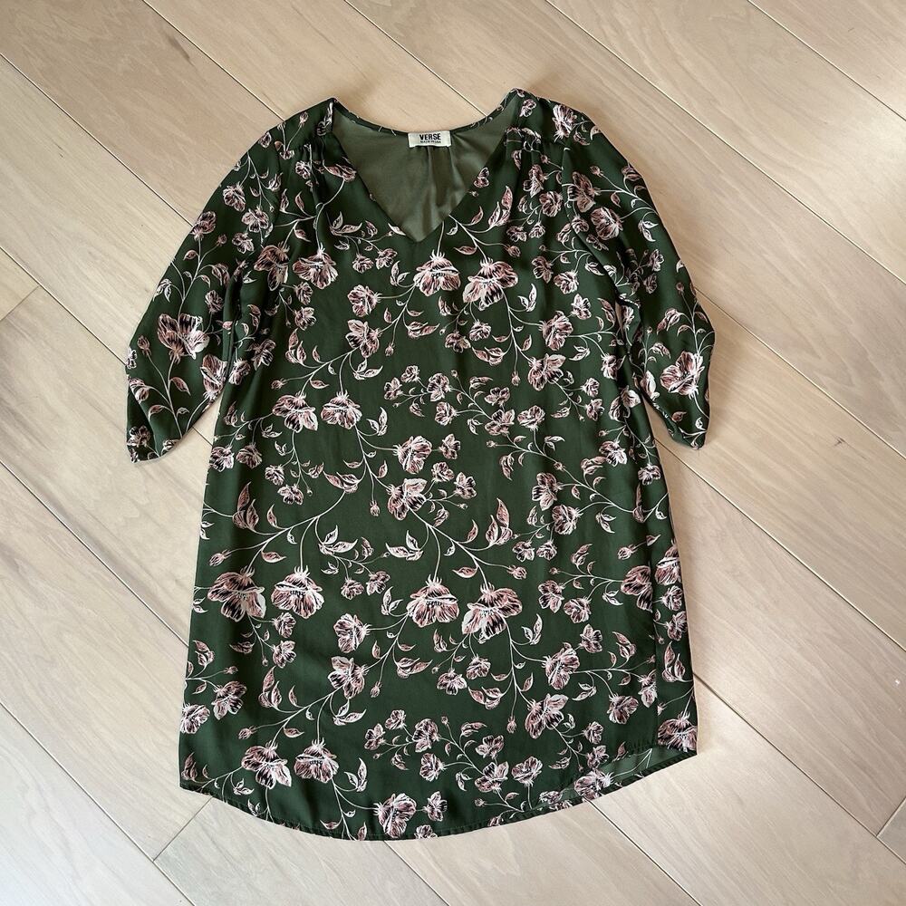 Verse Amanda Dress Green Floral *Flaw Women’s Small
